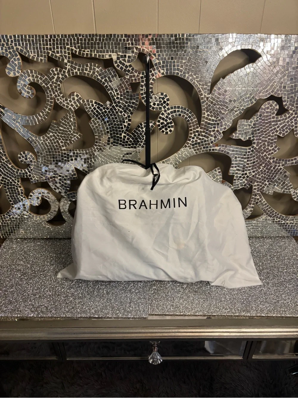 🌟Brahmin Teal Croc-Embossed Leather Satchel